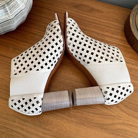 Aquatalia Shari Perforated Suede Open-Toe Booties - Picture 3 of 10